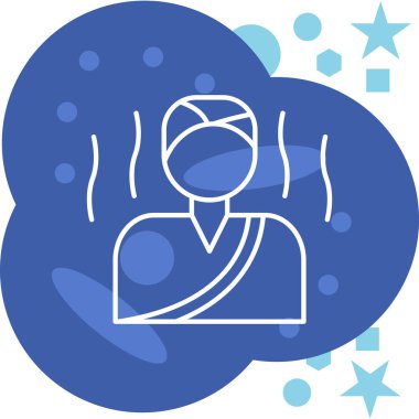 Müşteri Destek kutsal kişilerin resmi, vektör çizim