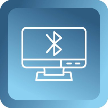 Bilgisayar simgesinin vektör illüstrasyon tasarımı