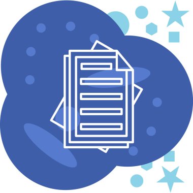 Belge simgesinin vektör illüstrasyonu