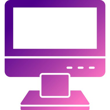 Mor gradyan ile bilgisayar monitörü