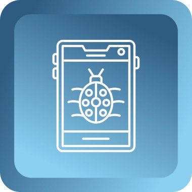 Beyaz arka planda kalkan simgesi olan beyaz akıllı telefon. Güvenlik kavramı. Koruma, güvenlik, koruma, gizlilik işareti. Mavi daire düğmesi. vektör illüstrasyonu