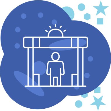 Parktaki bir adamın vektör çizimi