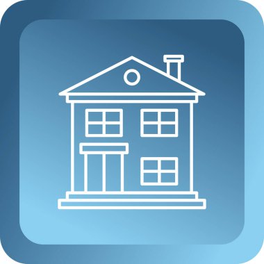 ev simgesi, vektör illüstrasyonu beyaz üzerine izole edildi