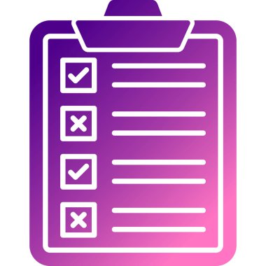 Kontrol listesi. Web simgesi basit illüstrasyon