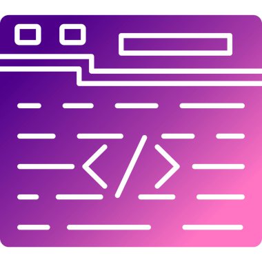 Simge vektör illüstrasyonu kodlanıyor