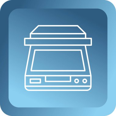 Yazıcı simgesi vektör illüstrasyonu