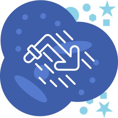 Mavi çizgi ay ve bulut simgesi beyaz arkaplanda izole edilmiş. Bulutlu bir işaret. vektör.