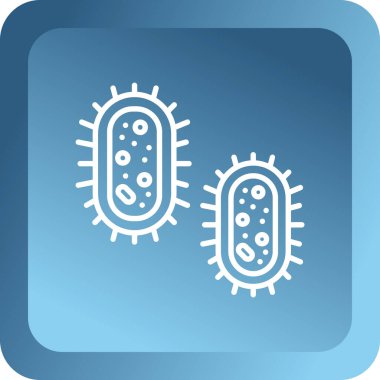 Bakteri simgesi. Düz tasarım. vektör illüstrasyonu