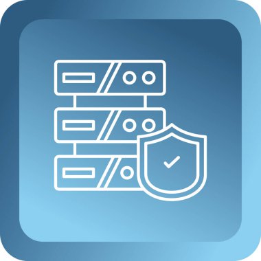 Bilgisayar güvenlik simgesi. düz vektör illüstrasyonu