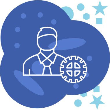 Moda tarzında izole edilmiş iş adamı simgesi