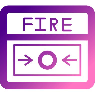 Güvenlik Duvarı simge vektör çizim