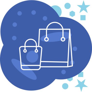 Alışveriş çantası. Basit resimleme