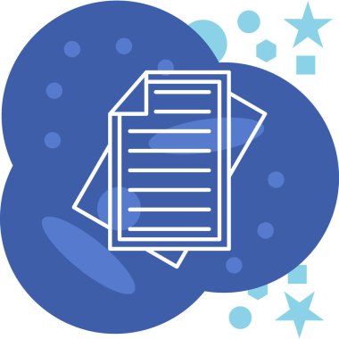 Renk kağıdında yazı ve yıldızlı konuşma baloncuğunun vektör çizimi