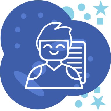 avatar. Web simgesi basit illüstrasyon