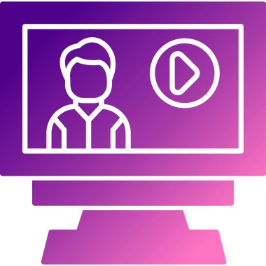 video simgesi vektör illüstrasyonu