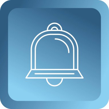 Moda tarzında çan simgesi izole edilmiş arka grup