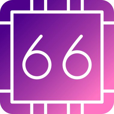 Mor 6-6 numaralı uzun gölge kare takviminin çizimi