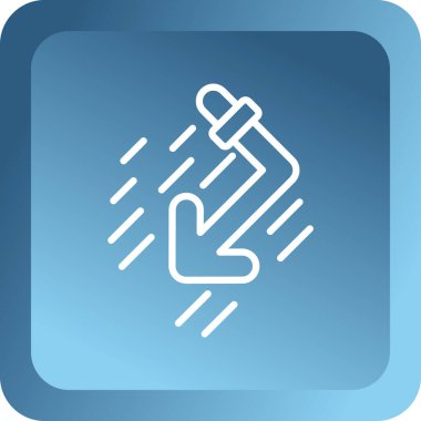 Mavi çizgi çapraz ok simgesi beyaz arkaplanda izole edildi. Vektör İllüstrasyonu