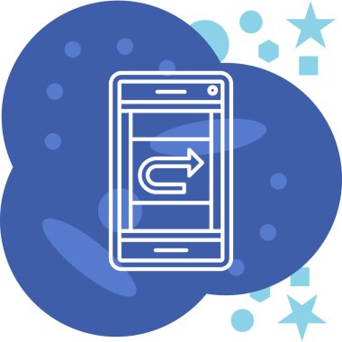 Cep telefonu. Web simgesi basit illüstrasyon