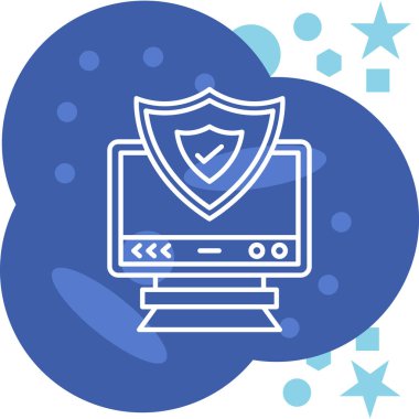 Dizüstü bilgisayar simgesi vektör çizimi