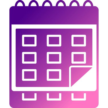 Takvim simgesi vektör illüstrasyonu