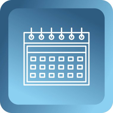 Takvim simgesi, vektör illüstrasyonu. Düz tasarım biçimi