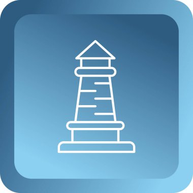 Deniz feneri simgesinin vektör illüstrasyonu