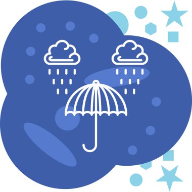 Yağmur. Web simgesi basit illüstrasyon