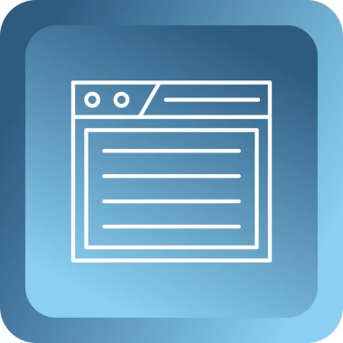 Sayfa yerleşim simgesi. Düz çizim. Web için sayfa vektör simgesi.