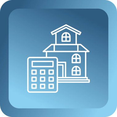 okul binası simgesi. vektör çizim