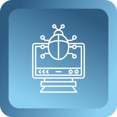 Web simgesi, teknoloji kavramının vektör illüstrasyonu