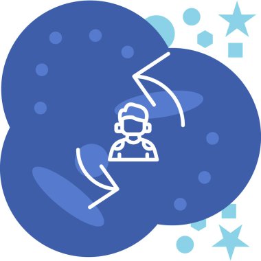 Bir yıldız simgesinin vektör illüstrasyonu