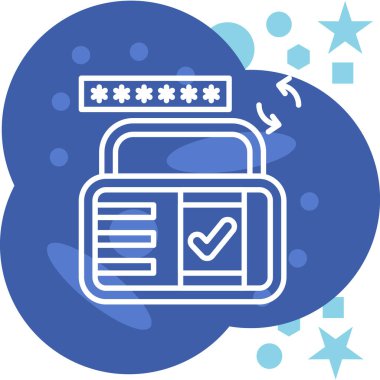 parola koruma simgesi doldurulmuş ana hatlar biçiminde