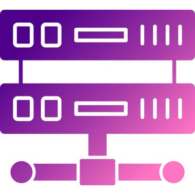 Sunucu. Web simgesi basit illüstrasyon