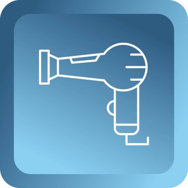 Mavi arkaplanda beyaz el feneri simgesi izole edildi. Vektör.