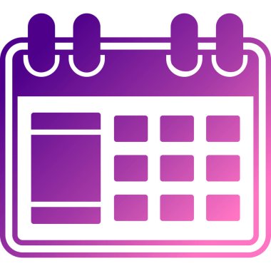 Takvim simgesi vektör illüstrasyonu