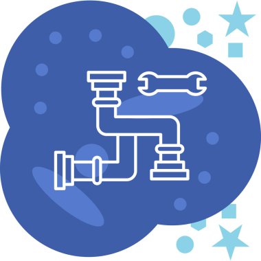 Bir borunun karikatür simgesinin vektör çizimi