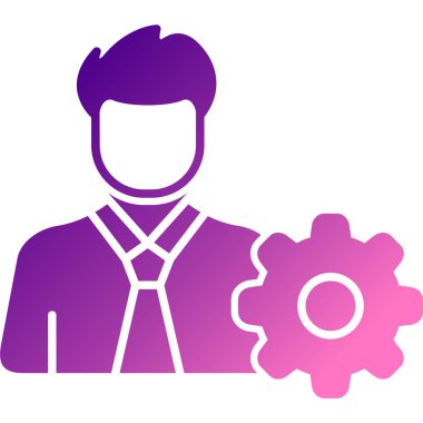 iş adamı simgesi, vektör illüstrasyonu