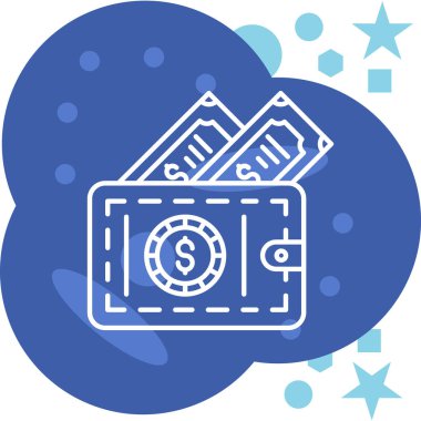 cüzdan ikonu vektör illüstrasyonu