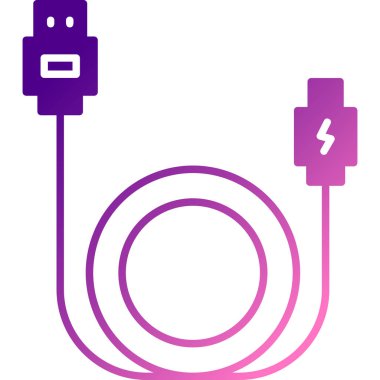 Kablo. Web simgesi basit illüstrasyon