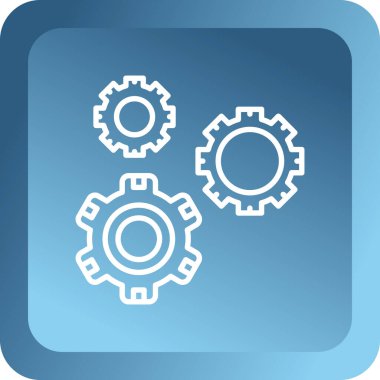 dişli simgesinin vektör illüstrasyonu