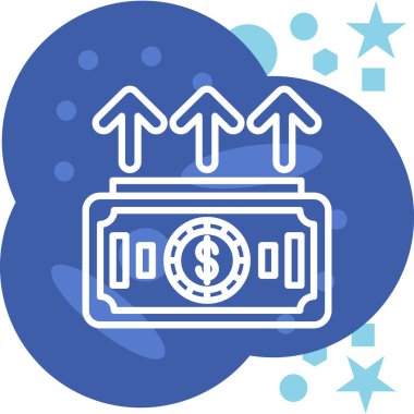 Dolar. Web simgesi vektör illüstrasyonu