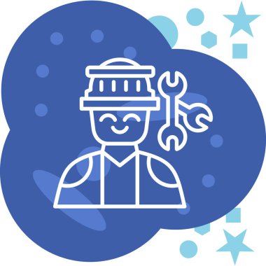 Sakallı ve bıyıklı bir adamın vektör çizimi