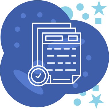 Kontrol listesi simgesi vektör illüstrasyonu