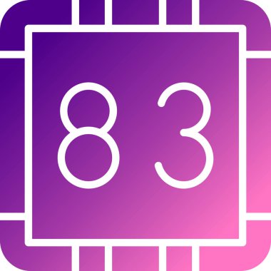 Mor 97 numara simgesi pembe arkaplanda izole edildi. 9-9-hazır. vektör.