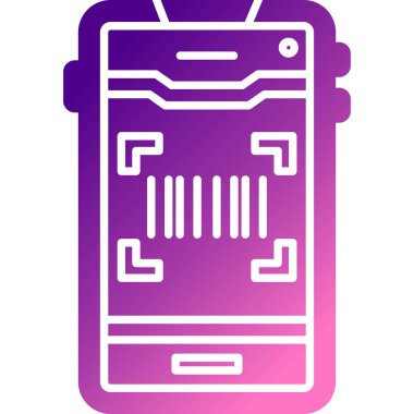 Bir smartphone simge vektör çizim