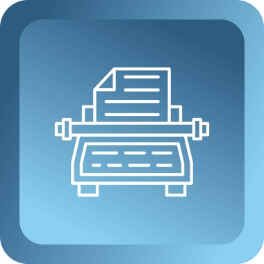 Yazıcı simgesi vektör illüstrasyonu