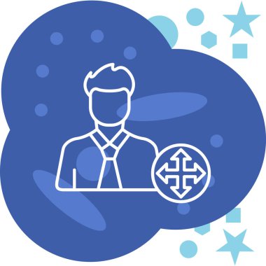 Beyaz takım elbiseli bir adamın vektör çizimi