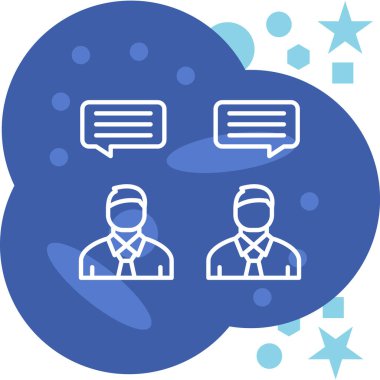 Sohbet simgesi vektör illüstrasyonu