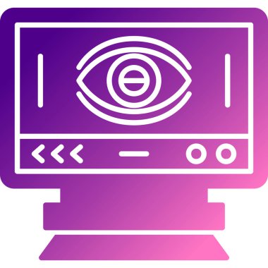 Göz. Web simgesi basit illüstrasyon